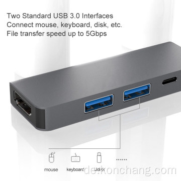 4 In 1 USB C HUB zu HDMI